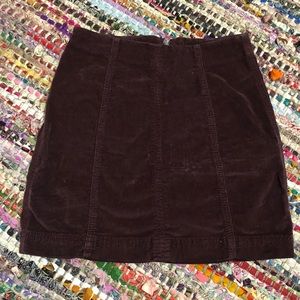 Maroon corduroy Free People Mini Skirt!